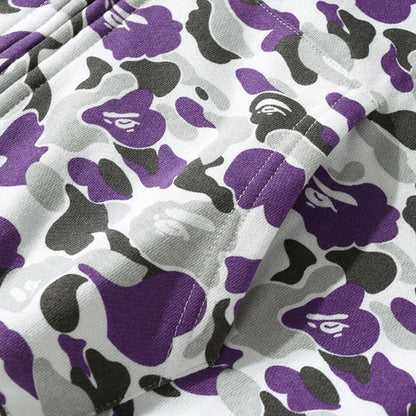 BAPE Purple Camo Shark Zipper Double Hoodie